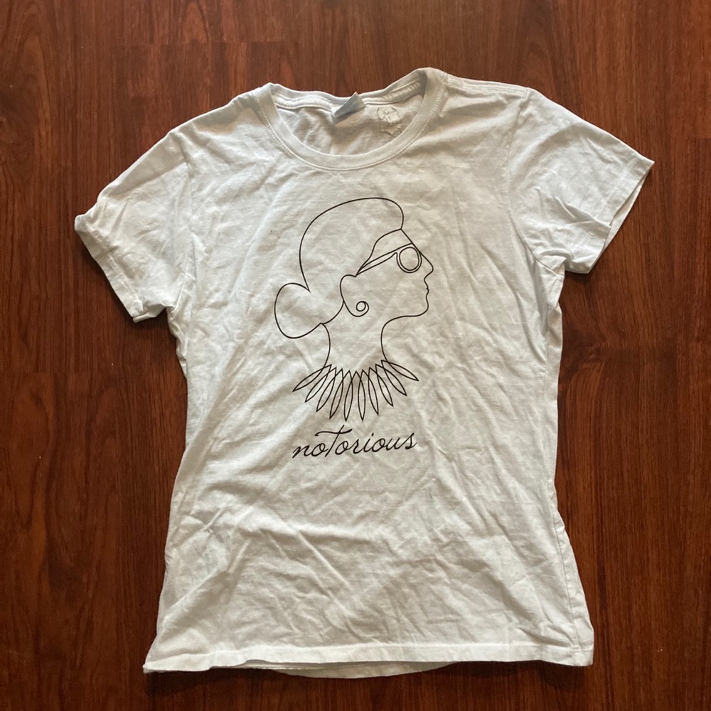 Ruth Bader Ginsburg White Tee